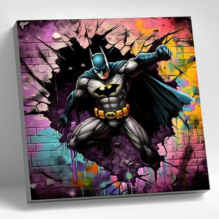 Картина по номерам 'Бэтмен' 22 цвета, 30x30 см. Molly