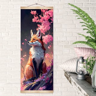 Картина по номерам 'Лиса в цветах', панно 35 х 88 см 