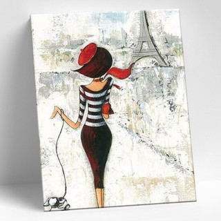Картина по номерам 'Прогулка по Парижу', 15х20 см, Molly