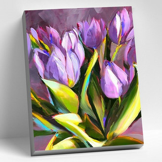 Картина по номерам 'Фиолетовые тюльпаны', 30x40 см, Molly