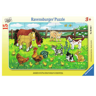 Пазл 'Животные на ферме', 15 элементов, Ravensburger