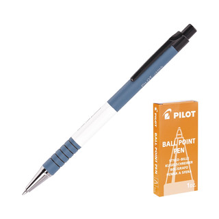 Ручка шариковая автоматическая Pilot, 0.7 мм, корпус синий, Soft Touch, чернила синие
