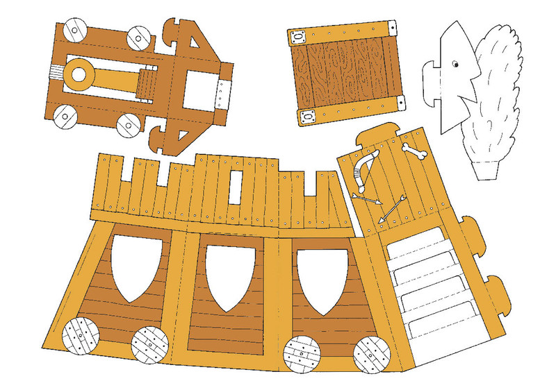 Крепость из бумаги схемы распечатать