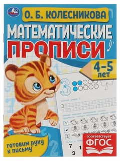 Математические прописи, Готовим руку к письму, 4-5 лет