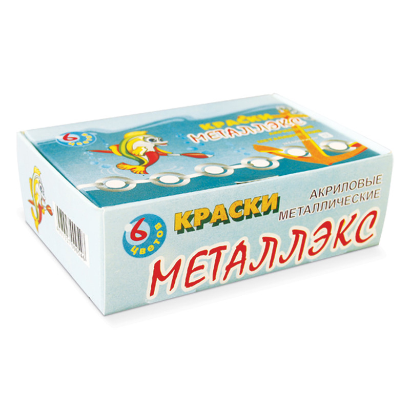 Краски акриловые металлические 'Металлэкс', 6 цветов, артикул 23-6.20-50