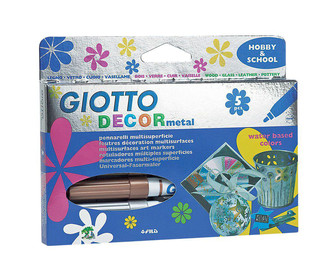 Набор фломастеров для декорирования Giotto 'Decor Metal', 5 цветов