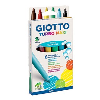 Набор фломастеров Fila Giotto 'Turbo Maxi' 6 цветов, утолщенные