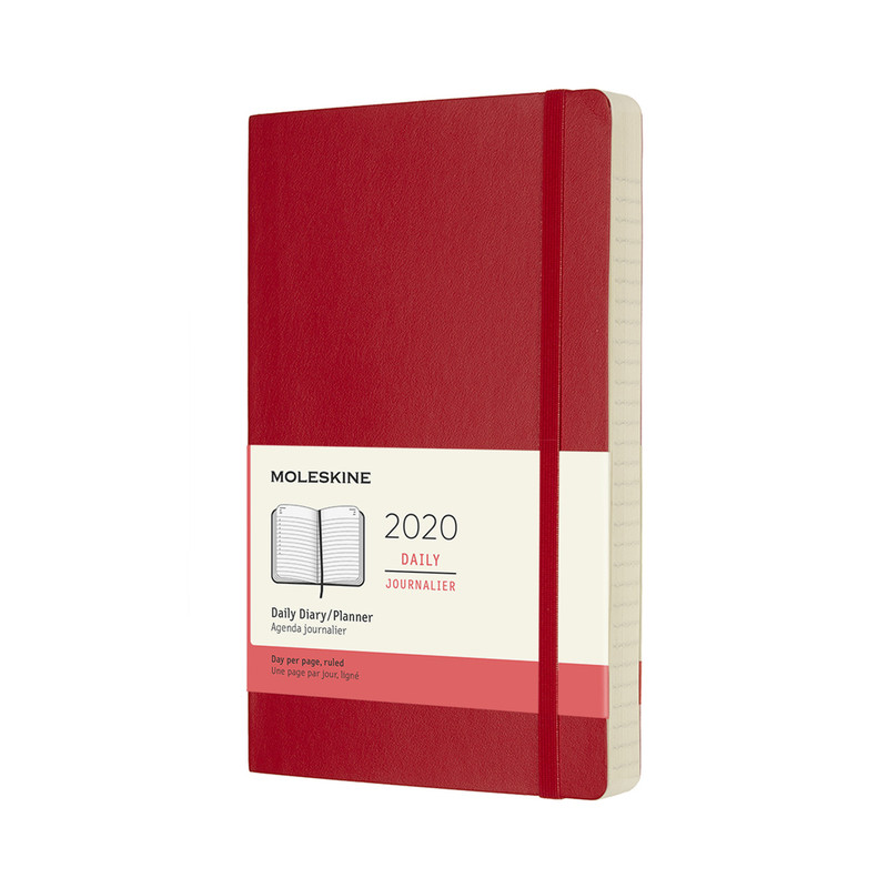 Ежедневник Moleskine Classic Soft (2020), Large (13x21 см), алый красный