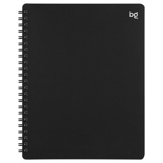 Тетрадь А5, 48 листов, клетка, на гребне BG 'Base', пластиковая обложка, черная