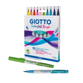Фломастеры 10 цветов, Giotto Turbo Soft Brush
