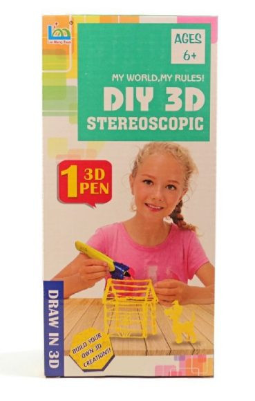 3D ручка 'Stereoscopic', желтая LeiMengToys, цвет жёлтый