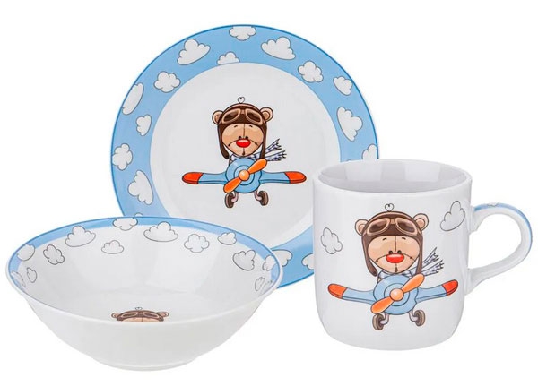 Детский набор посуды &#x27;Лётчик&#x27; 3 предмета, LEFARD